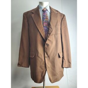 John Nordstrom Loro Piana Blazer Mens 46 Long Brown Cashmere Single Vented
